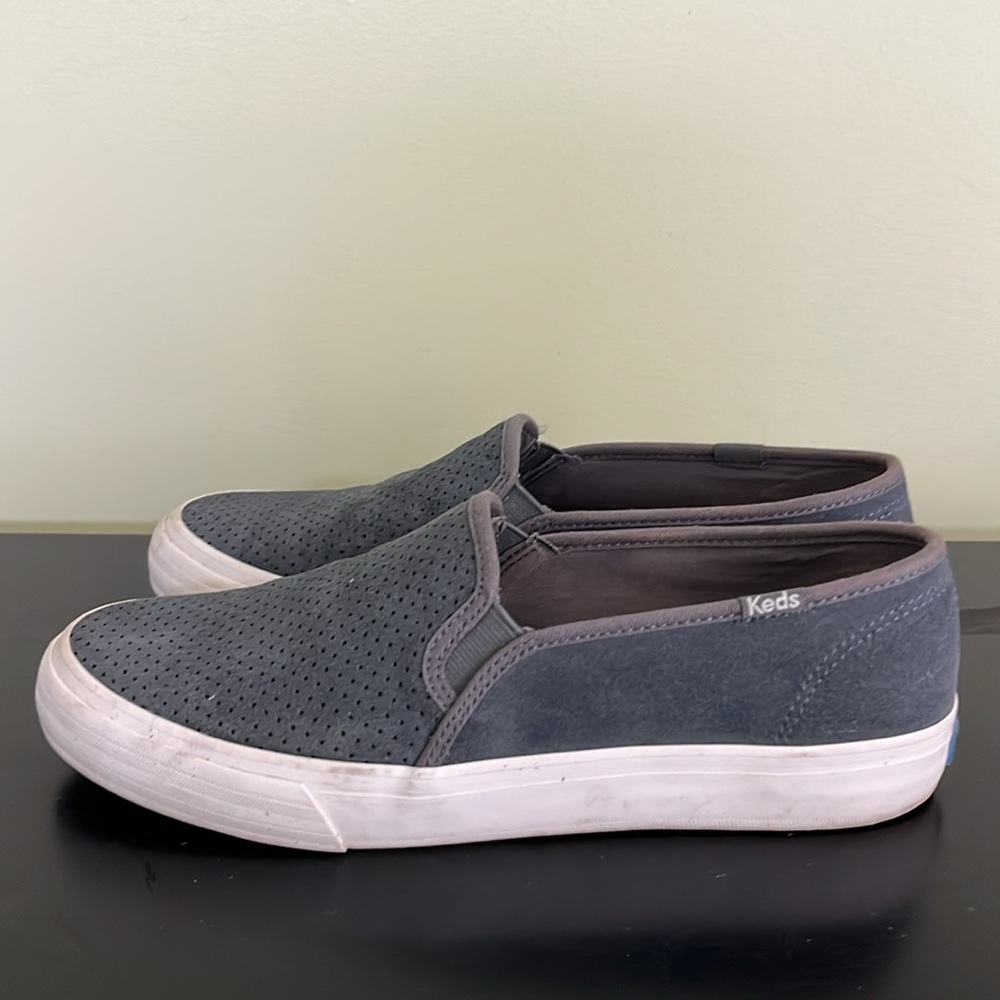Keds Gray Blue Ortholite Double Decker Suede Sneaker - Picture 6 of 10